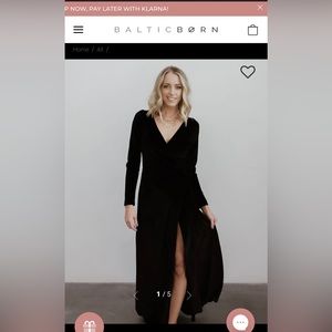 Baltic Born Esmeralda Black Velvet Dress EUC